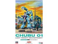 Hasegawa 1/35 CHUBU 01 LIGHT WEIGHT MECHATROBOT 'LIGHT GREEN  GREEN'(CW21) English Color Guide  Paint Conversion Chart