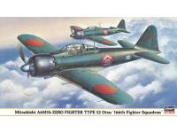 Hasegawa 1/48 Mitsubishi A6M5b ZERO FIGHTER TYPE 52 Otsu '166th Fighter Squadron'(09428) English Color Guide  Paint Conversion Chart