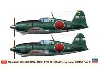 Hasegawa 1/72 Mitsubishi J2M3 RAIDEN (JACK) TYPE21 '302 Flying Group COMBO Part 2'(02234) English Color Guide  Paint Conversion Chart