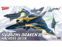 Hasegawa 1/72 Sv-262Hs DRAKEN III MACROSS DELTA(28) English Color Guide  Paint Conversion Chart