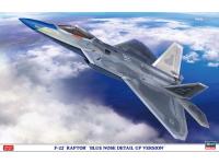 Hasegawa 1/48 F-22 RAPTOR 'BLUE NOSE DETAIL UP VERSION' (SP493) English Color Guide  Paint Conversion Chart