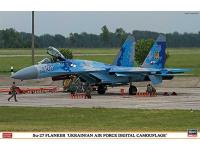 Hasegawa 1/72 Su-27 FLANKER 'UKRAINIAN AIR FORCE DIGITAL CAMOUFLAGE' (02166) English Color Guide  Paint Conversion Chart