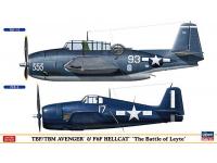 Hasegawa 1/72 TBF/TBM AVENGER & F6F HELLCAT 'The Battle of Leyte' (02162) English Color Guide & Paint Conversion Chart - i0