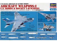 Hasegawa 1/72 AIRCRAFT WEAPONS I US BOMBS  ROCKET LAUNCHERS (X72-1) English Color Guide  Paint Conversion Chart