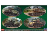 Hasegawa 1/72 TIGER I  PANTHER G VS M4A3E8 SHERMAN  M24 CHAFFEE 'Across the Rhine' (30035) English Color Guide  Paint Conversion Chart