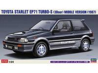 Hasegawa 1/24 TOYOTA STARLET EP71 TURBO-S (3Door) MIDDLE VERSION (1987) (20559) English Color Guide  Paint Conversion Chart