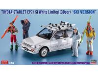 Hasegawa 1/24 TOYOTA STARLET EP71 Si White Limited (3Door) 'SKI VERSION' (20610) Color Guide & Paint Conversion Chart - i0