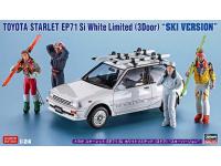 Hasegawa 1/24 TOYOTA STARLET EP71 Si White Limited (3Door) 'SKI VERSION' (20610) Color Guide  Paint Conversion Chart