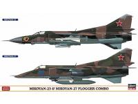 Hasegawa 1/72 MIKOYAN-23  MIKOYAN-27 FLOGGER COMBO (02108) Color Guide  Paint Conversion Chart