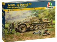 Italeri 1/35 Sd.Kfz. 10 DEMAG D7 with German Paratroops (6561) Colour Guide & Paint Conversion Chart - i0