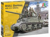 Italeri 1/35 M4A1 SHERMAN with U.S. Infantry (6568) Colour Guide & Paint Conversion Chart - i0