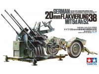 Tamiya 1/35 GERMAN 20mm FLAKVIERLING 38 (35091) Color Guide & Paint Conversion Chart - i0