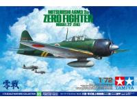 Tamiya 1/72  MITSUBISHI A6M3/3a Zero Fighter Model 22 (ZEKE) (60785) Color Guide & Paint Conversion Chart  - i0