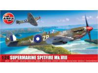 AIRFIX 1/24 Supermarine Spitfire Mk.VIII (A17002) Color Guide and Paint Conversion Chart