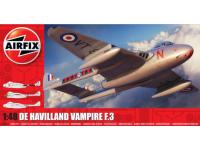 Airfix 1/48 de Havilland Vampire F.3 (A06107) Color Guide and Paint Conversion Chart