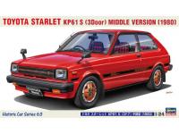 Hasegawa 1/24 TOYOTA STARLET KP61S (3Door) MIDDLE VERSION (1980) (HC63) Color Guide and Paint Conversion Chart