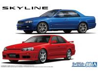 Aoshima 1/24 Nissan ER34 Skyline 25GT-X Turbo 98/25GT Turbo 01 (No.98) Color Guide and Paint Conversion Chart
