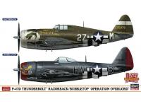 Hasegawa 1/72 P-47D THUNDERBOLT RAZORBACK/BUBBLETOP 'OPERATION OVERLORD' (02099) Color Guide and Paint Conversion Chart
