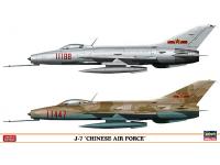 Hasegawa 1/72 J-7 'CHINESE AIR FORCE' (02102) Color Guide and Paint Conversion Chart
