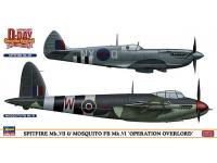 Hasegawa 1/72 SPITFIRE Mk.VII AND MOSQUITO FB Mk.VI 'OPERATION OVERLOAD' (02096) Color Guide and Paint Conversion Chart