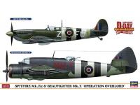 Hasegawa 1/72 SPITFIRE Mk.IXc and BEAUFIGHTER Mk.X 'OPERATION OVERLORD' (02087) Color Guide and Paint Conversion Chart