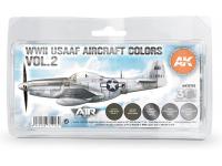 AK Acrylics 3Gen Aircraft Set AK11733 WWII USAAF Aircraft Colors Vol.2 Set 3G (8x17ml)