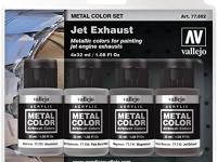 Acrylicos Vallejo VJP 77.602 32 ml Model Color Metal - Jet Exhaust - Pack of 4