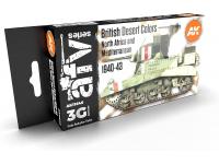 AK Interactive 3G British Desert Colours - Plastic Modelling Paints 