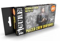 AK Interactive 3G Panzer Crew Black Uniforms Set - Plastic Modelling Paints 