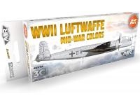 AK-Interactive Acrylics 3Gen Aircraft Set WWII Luftwaffe Mid-War Colors 3G (8x17ml) (AK-AK11717)