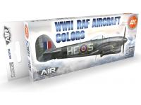 AK Acrylics 3Gen Aircraft Set AK11723 WWII RAF Aircraft Colors Set 3G (8x17ml)