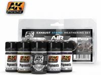 AK Interactive EXHAUST STAINS WEATHERING SET (AIR SERIES) AK2037
