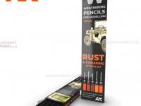 AKI Weathering Pencil Set - Rust and Streaking