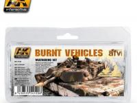 Burnt Vehicles Weathering Pigment Set AK Interactive