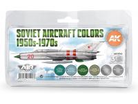 AK Acrylics 3Gen Aircraft Set AK11743 Soviet Aircraft Colors 1950s-1970s Set 3G (8x17ml)