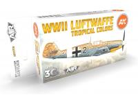 AK Acrylics 3Gen Aircraft Set AK11719 WWII Luftwaffe Tropical Colors Set 3G