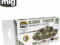 AMMO MIG-7166 King Tiger Exterior Color (Special Takom Edition) Vol.2 Acrylic Paint Set, Multicolour