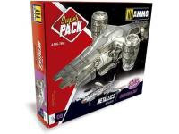 Ammo Mig Metallics Super Pack Weathering Set - Model Building Paints and Tools # AMIG7809