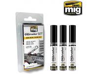 Ammo MIG-7508 Bare Metal Colors Oilbrushers Set, Multicolour