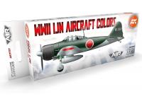 AK Acrylics 3Gen Aircraft Set AK11737 WWII IJN Aircraft Colors Set 3G (8x17ml)
