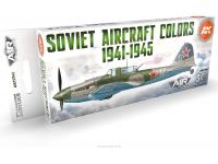  AK Acrylics 3Gen Aircraft Set AK11741 Soviet Aircraft Colors 1941-1945 Set 3G (8x17ml)