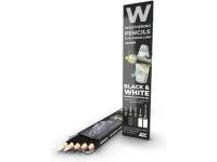 AK Interactive Weathering Pencil Set AK10039 Black and White Colours Shading and Effects set