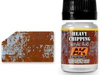 AK-Interactive AK 089, Heavy Chipping Effects Acrylic Fluid - 35 ML / 1.18 Fl.Oz Jar - Model Building Paints and Tools # AK-089