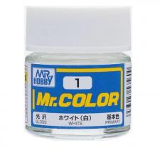Mr. Hobby - GSI Creos (formerly GUNZE Sangyo) Mr. Color White (C1) scale model paint