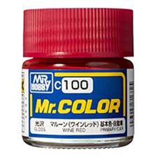 Mr. Hobby - GSI Creos (formerly GUNZE Sangyo) Mr. Color Wine Red/Maroon (C100) scale model paint