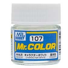 Mr. Hobby - GSI Creos (formerly GUNZE Sangyo) Mr. Color Character White (C107) scale model paint