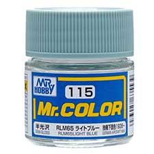 Mr. Hobby - GSI Creos (formerly GUNZE Sangyo) Mr. Color RLM65 Light Blue (C115) scale model paint