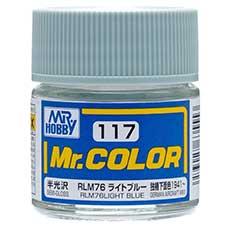 Mr. Hobby - GSI Creos (formerly GUNZE Sangyo) Mr. Color RLM76 Light Blue (C117) scale model paint