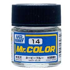 Mr. Hobby - GSI Creos (formerly GUNZE Sangyo) Mr. Color Navy Blue (C14) scale model paint