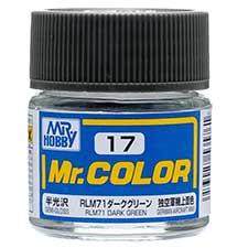 Mr. Hobby - GSI Creos (formerly GUNZE Sangyo) Mr. Color RLM71 Dark Green (C17) scale model paint
